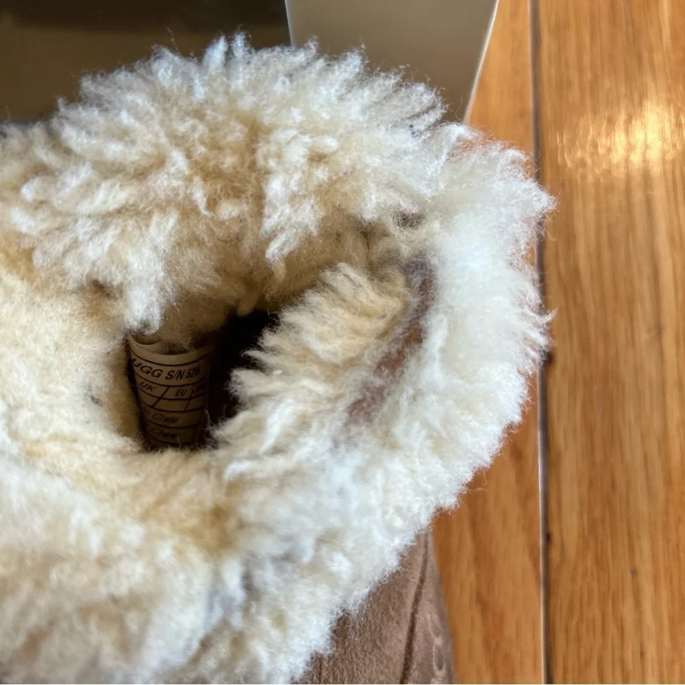 Ugg Boots 5206 Chestnut Brown Sheepskin Suede Warm Baby Boots Sz M 4/5 *RARE*